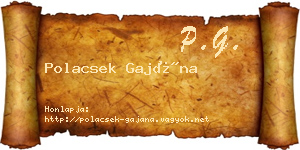 Polacsek Gajána névjegykártya